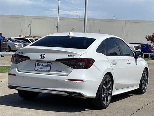 Platinum White Pearl 2026 Honda Civic Hybrid Sport Touring