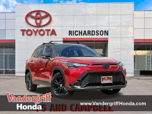 Soul Red Crystal/Jet Black 2025 Toyota Corolla Hybrid L