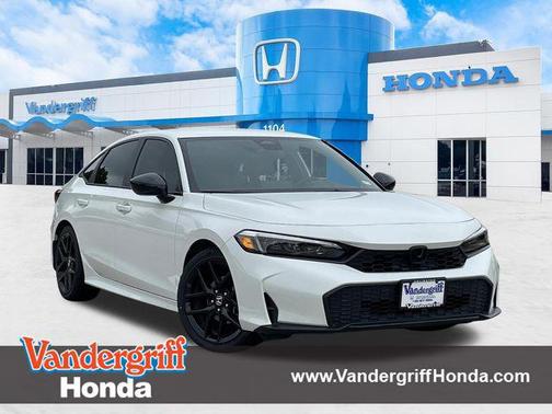 Platinum White Pearl 2025 Honda Civic Sport