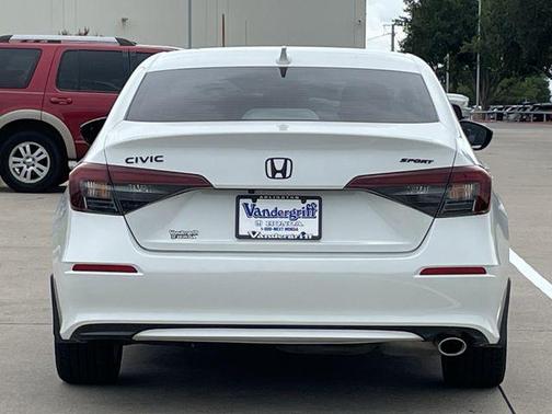 Platinum White Pearl 2025 Honda Civic Sport