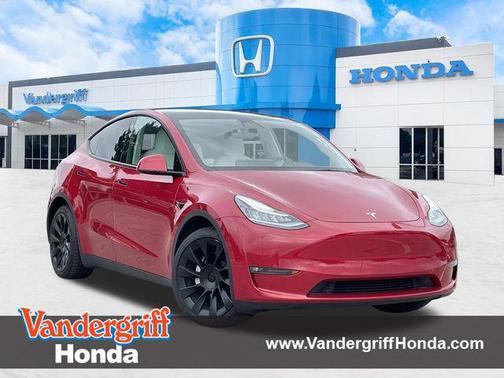 Red Multi-Coat 2021 Tesla Model Y Long Range Dual Motor All-Wheel Drive