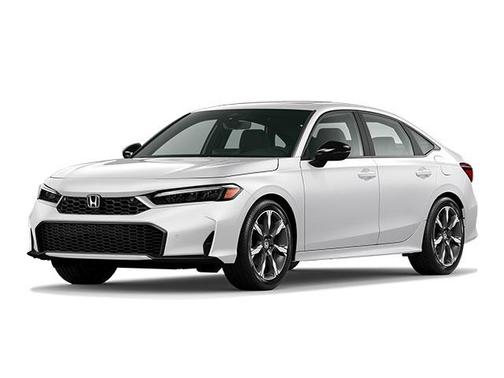 Platinum White Pearl 2026 Honda Civic Hybrid Sport Touring