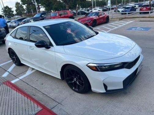 Platinum White Pearl 2025 Honda Civic Sport