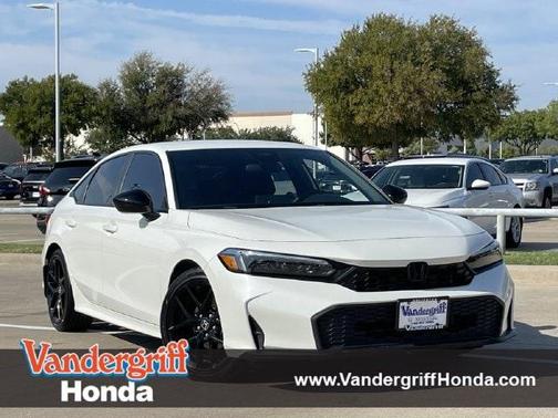 Platinum White Pearl 2025 Honda Civic Sport