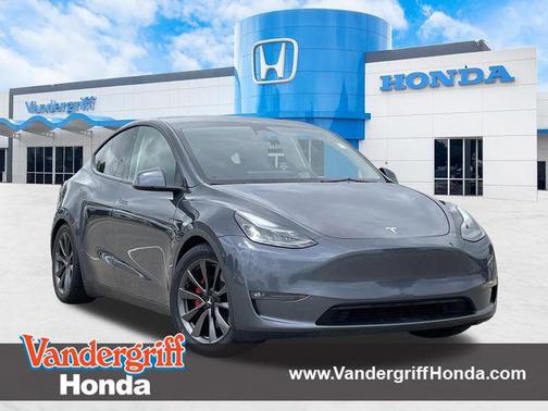 Gray 2023 Tesla Model Y Performance Dual Motor All-Wheel Drive