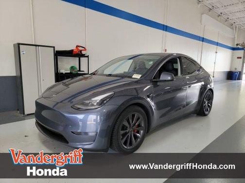 Gray 2023 Tesla Model Y Performance Dual Motor All-Wheel Drive
