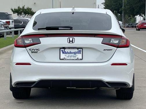 Platinum White Pearl 2025 Honda Civic Sport