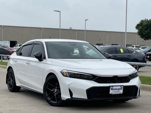 Platinum White Pearl 2025 Honda Civic Sport