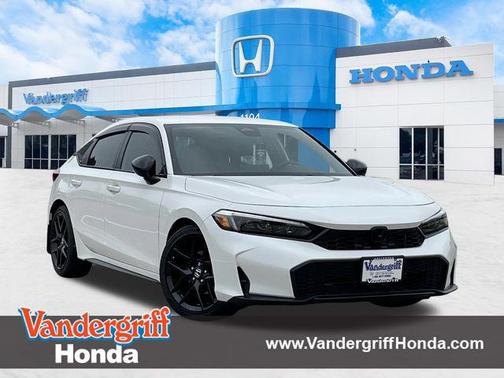 Platinum White Pearl 2025 Honda Civic Sport