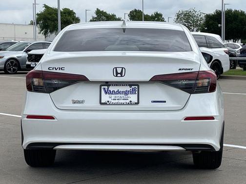 Platinum White Pearl 2026 Honda Civic Hybrid Sport