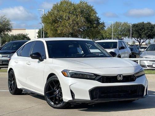 Platinum White Pearl 2025 Honda Civic Sport