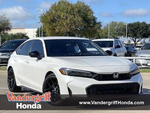 Platinum White Pearl 2025 Honda Civic Sport