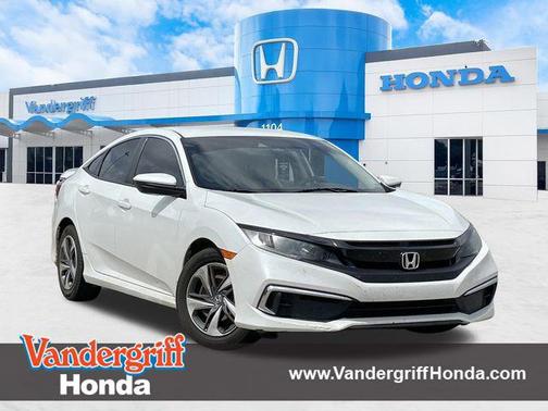 Platinum White Pearl 2019 Honda Civic LX