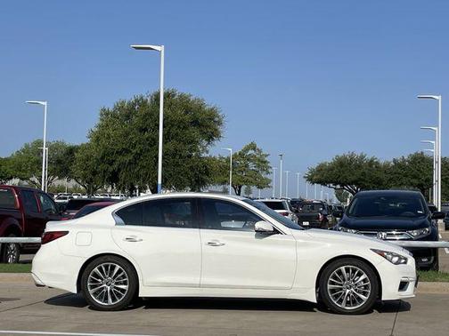 Pure White 2022 INFINITI Q50 3.0t LUXE