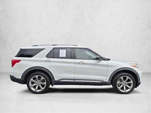 Star White Metallic Tri-Coat 2020 Ford Explorer Platinum