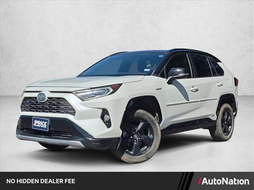 Blizzard Pearl w/Black Roof 2019 Toyota RAV4 Hybrid SE