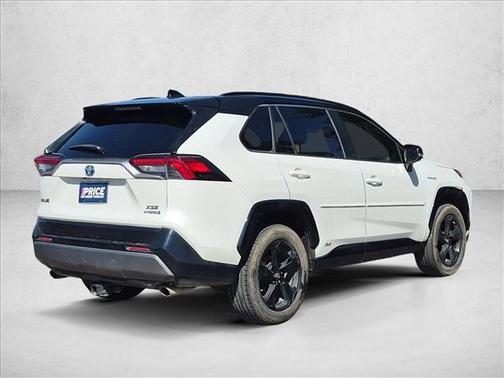 Blizzard Pearl w/Black Roof 2019 Toyota RAV4 Hybrid SE