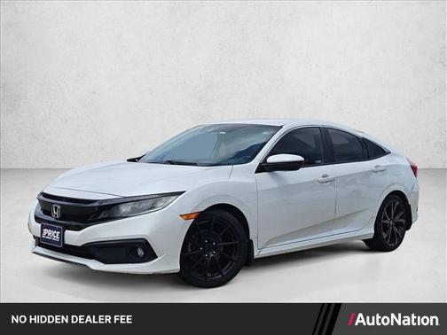Platinum White Pearl 2019 Honda Civic Sport