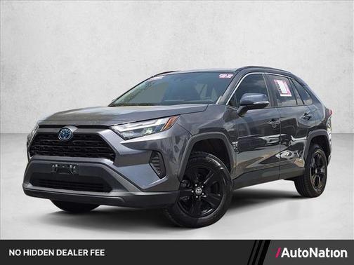 Silver/Gray 2022 Toyota RAV4 Hybrid XLE
