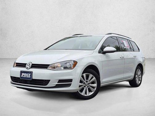 Pure White 2017 Volkswagen Golf SportWagen TSI S