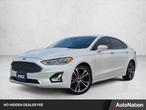 White Platinum Metallic Tri-Coat 2019 Ford Fusion Titanium