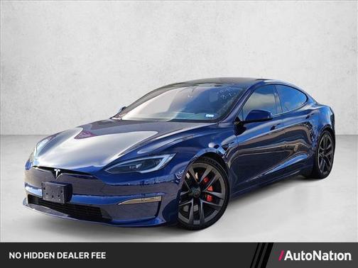 Deep Blue Metallic 2025 Tesla Model S Plaid