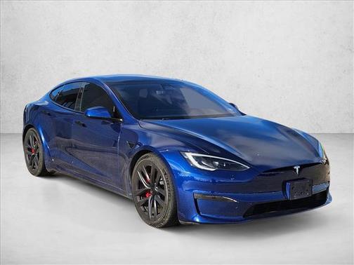 Deep Blue Metallic 2025 Tesla Model S Plaid