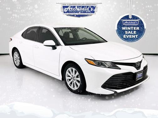 Super White 2019 Toyota Camry LE Sedan