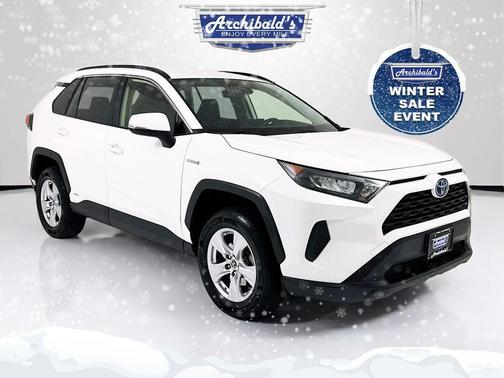 Super White 2019 Toyota RAV4 Hybrid LE SUV