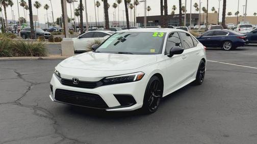 Platinum White Pearl 2023 Honda Civic Sport