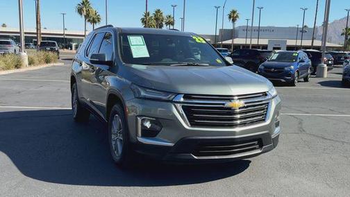 Silver Sage Metallic 2023 Chevrolet Traverse LT Leather