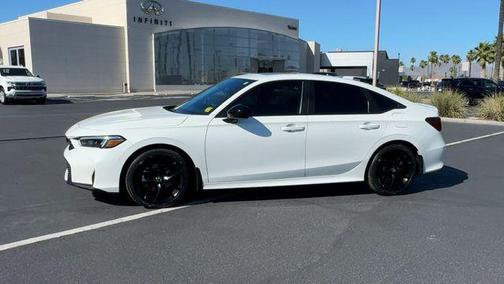 Platinum White Pearl 2025 Honda Civic Hybrid Sport