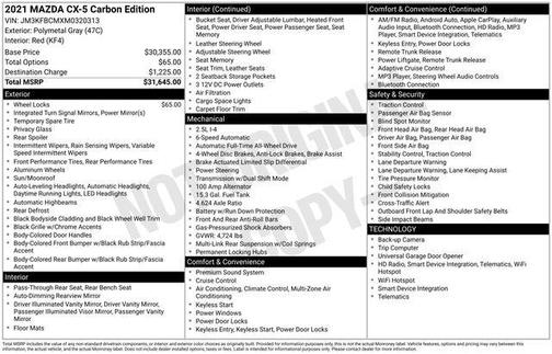 2021 Mazda CX-5 Carbon Edition