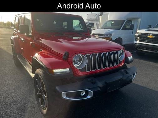 Red 2025 Jeep Wrangler 4xe Sahara