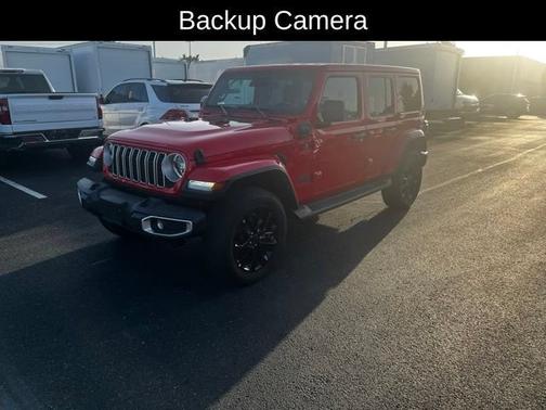 Red 2025 Jeep Wrangler 4xe Sahara