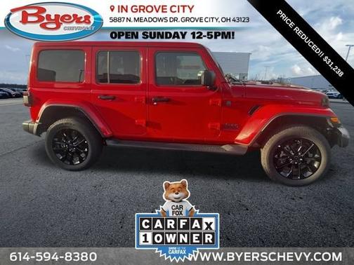 Red 2025 Jeep Wrangler 4xe Sahara