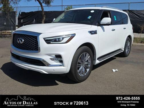 Moonstone White 2021 INFINITI QX80 Luxe