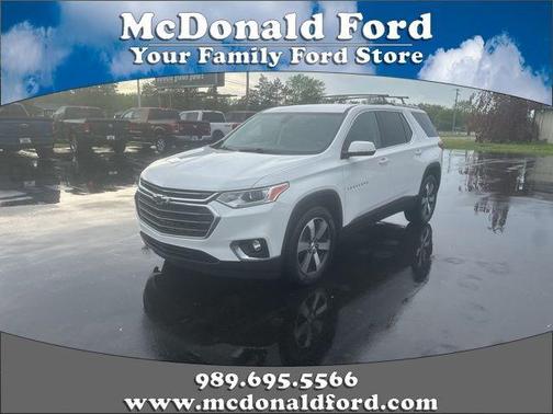 Summit White 2018 Chevrolet Traverse LT Leather