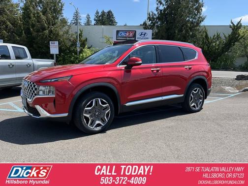 Red 2023 Hyundai SANTA FE HEV SEL Premium