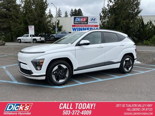 White 2024 Hyundai KONA EV SEL