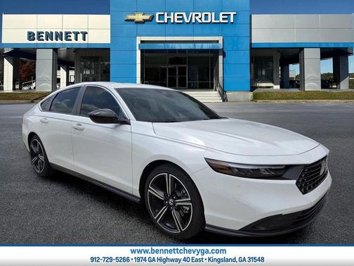 White 2025 Honda Accord Hybrid Sport