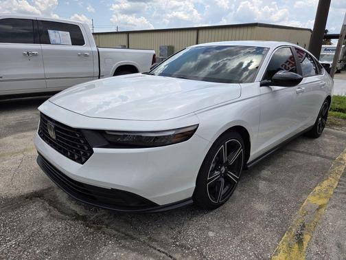 White 2025 Honda Accord Hybrid Sport