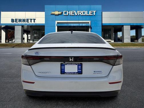 White 2025 Honda Accord Hybrid Sport