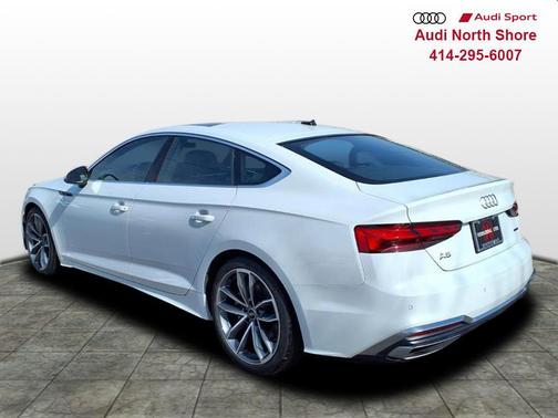 Glacier White Metallic 2023 Audi A5 Sportback 45 S Line Premium Plus