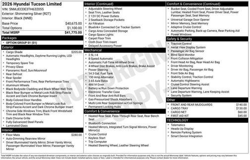 2026 Hyundai TUCSON Limited