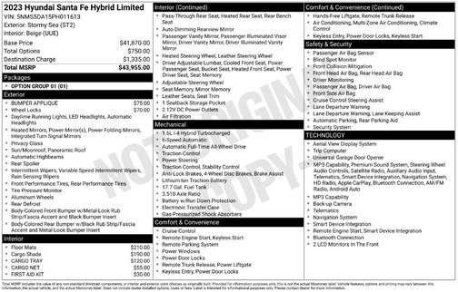 Stormy Sea 2023 Hyundai SANTA FE HEV Limited