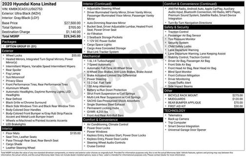 2020 Hyundai KONA Limited