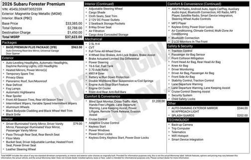 2026 Subaru Forester Premium