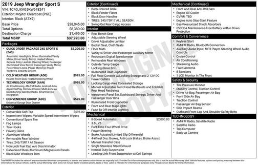 2019 Jeep Wrangler Sport