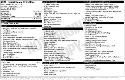 2026 Hyundai ELANTRA HEV Blue